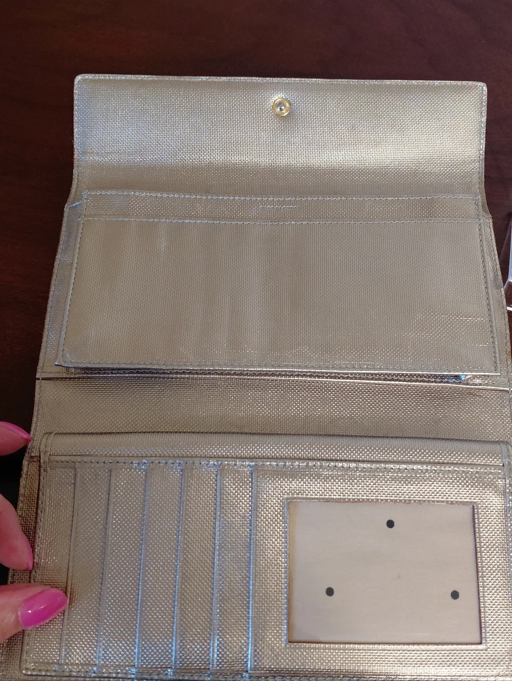 Kate Spade Pink Trifold Wallet With Checkbook - Picture 9 of 10